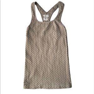 XS Free People olive green open back tank